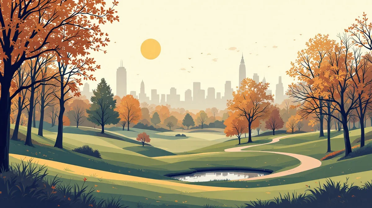 Representative illustration: abstract city drawing