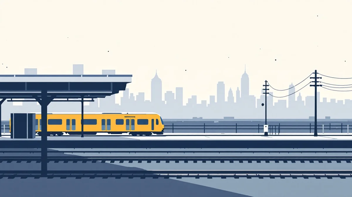 Representative illustration: abstract transit drawing