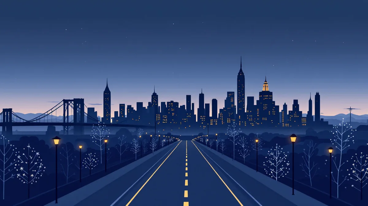 Representative illustration: abstract city drawing