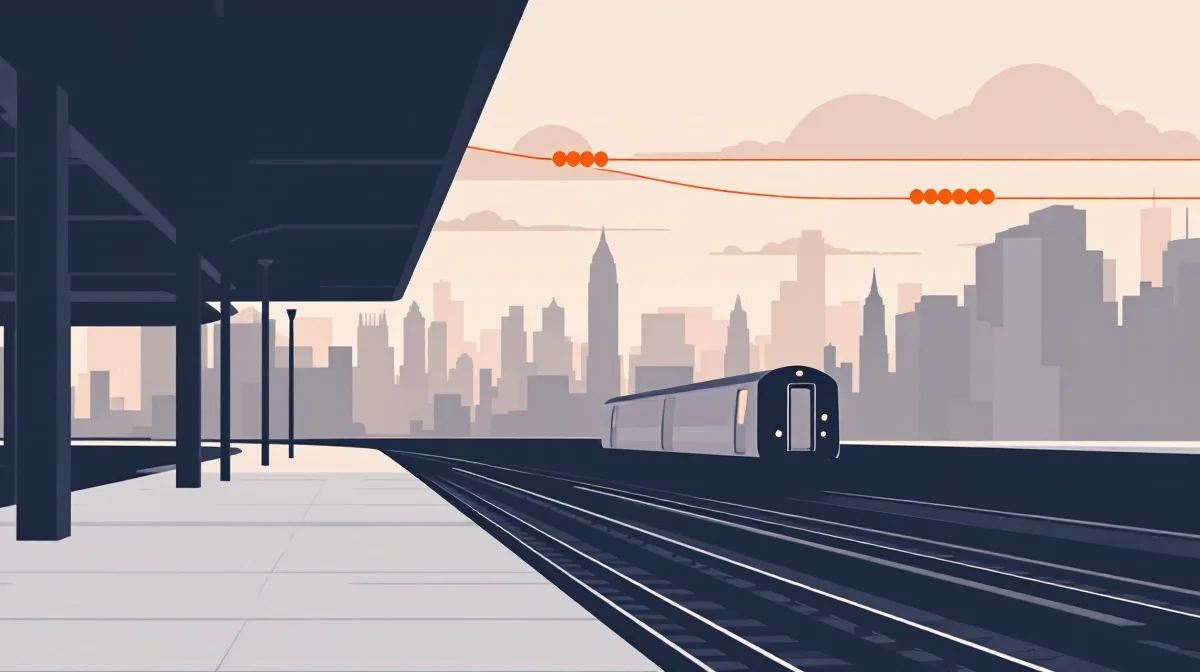 Representative illustration: abstract transit drawing