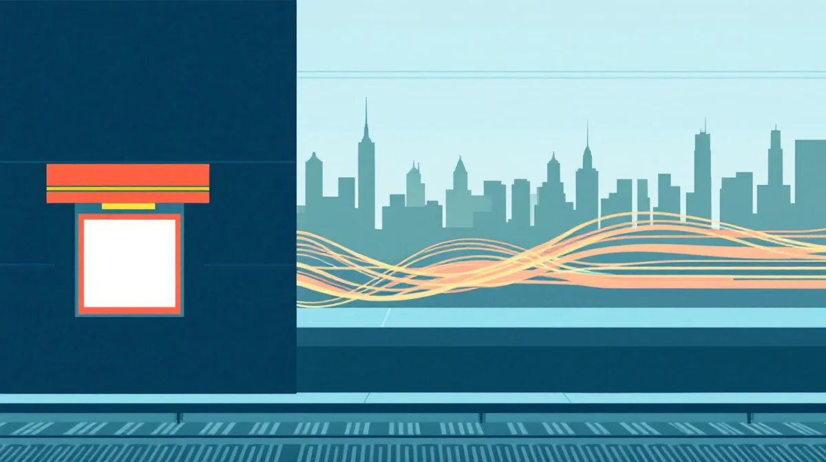 Representative illustration: abstract transit drawing
